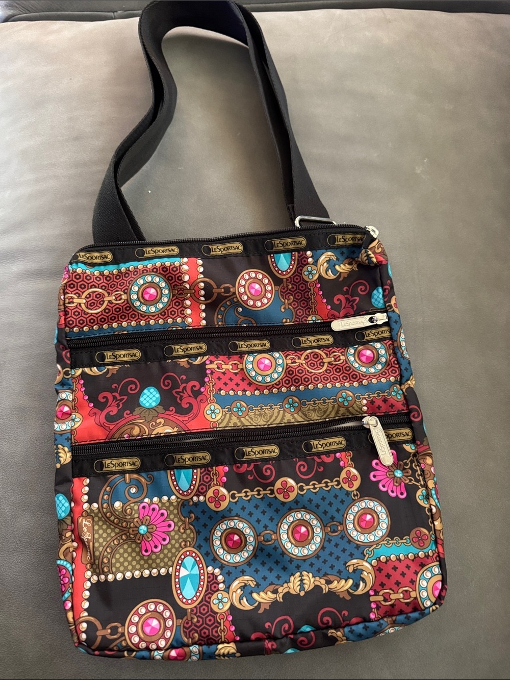 LeSportsac multicolored pattern crossbody bag